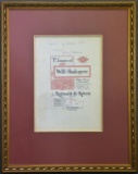 Hand Printed Early 20th C. Program, Signed Mollie J. Cooper, 1923