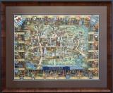 Map of Oxford, England Print