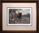Antique Hand-tinted Engraving “A Hunting Morning”