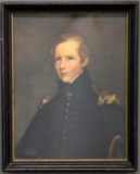 Old Halftone Portrait Print, Soldier in Uniform
