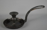Large Iron Taper Candle Holder with Handle