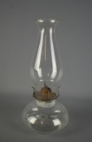 Vintage Oil Lamp, Etched Font