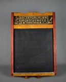 Vintage Hanging Chalkboard Sign with Alphabet