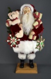 Lynn Haney Collection Large Santa Doll, “My Christmas Bear,” Signed by the Artist