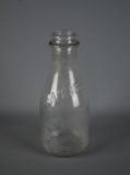 Vintage Leake Bros Dairy, Greenville, SC One Quart Glass Milk Bottle