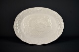 Large White Ceramic Turkey Platter, JC Penney