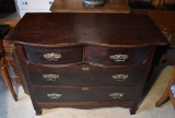 Early 20th Century Southern Furniture Co. Oak Recurve Dresser