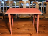 Old Red Painted Folding Lap Table