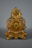 Antique Western Clock Mfg Co. Gilt Shelf / Mantle Clock
