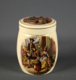 Antique Sandland Ware Painted Marmalade Jar, Made in England.