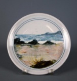 Highland Stoneware Handpainted Seascape Plate, Made in Scotland
