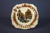 Vintage A.J. Wilkinson “Piccadilly Circus” Decorative Plate with Gilt Edges, Made in England