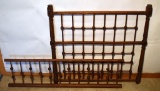 Antique Spindle Bed Frame Elements – headboard and one side rail