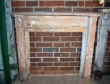 Antique Pine Mantle/Fireplace Surround with Dentil Molding and Distressed Finish
