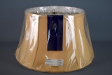 Large Shallow Drum Style Beige Lampshade (New in Plastic)