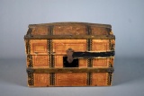 Vintage Decorative Dome Top Wood Trunk Novelty Box