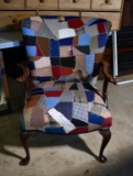 1911 Crazy Quilt Upholstered Armchair