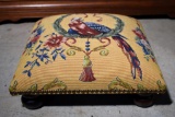 Yellow Parrot Tapestry Bun Footed Stool