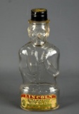 Vintage Lincoln Bank Bottle w/ Label & Cap Intact, Strawberry Syrup