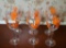 Set of 6 Handpainted Clemson Tiger Paw Wine Glasses