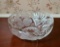 Fruit Themed Etched & Pressed/Cut Glass Decorative Bowl / Serving Bowl