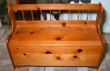 Vintage Pine Storage Bench