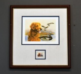 Jim Killen #112 Life Edition Artist Signed Retriever and Duck Print  w/ S.C. Conservation Stamp