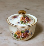 Vintage Royal Stuart Handmade Handpainted Bone China Small Sugar Bowl