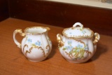 Antique H&Co Limoges Porcelain Sugar & Creamer Set, Made in France