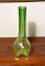 Vintage Vaseline Glass Footed 9” Bud Vase