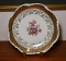Vintage Fine Bareuther Bavarian Bone China Floral Transferware Gilt Edged Plate