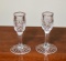 Pair of Pressed Glass Taper Candle Holders