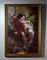 Large Framed Decorator Canvas Art Print, Shepherd Boy & Nymph on Swing