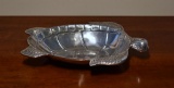 Bowl Tortuga Polished Aluminum Sea Turtle 12” Serving Bowl