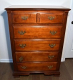 Vintage Stanley Furniture Cherry 5 Drawer Chest (MATCHES LOT 38)