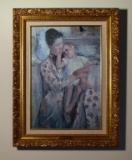 Cassatt “Mother and Child” Framed Decorator Canvas Art Print