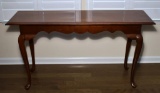 Vintage Queen Anne Style Cherry Console Table