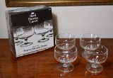 Set of 4 Royal Bavarian Crystal Footed Dessert Dishes w/ Box