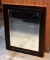 Black & Gilt Edged Wood Framed Wall Mirror with Beveled Glass