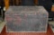 Antique Red Stained Pine Shipping Crate, Stamped “T.E. Roe & Co., Greenville, SC”