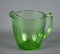 Vintage Green Depression Glass Optic Milk Pitcher