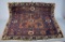 Vintage Oriental Blue & Brown Star Motif Handknotted Rug, 2.4 ft x 2.8 ft.