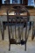 Strap Iron Fireplace Tool Set, Moose Theme