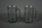 Set of 2 Vintage Green Coca Cola / Coke Handled Glass Mugs