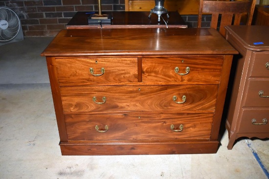 Antique Handmade Thomas Proctor & Son 5 Drawer Hardwood Dresser, Made in Ireland