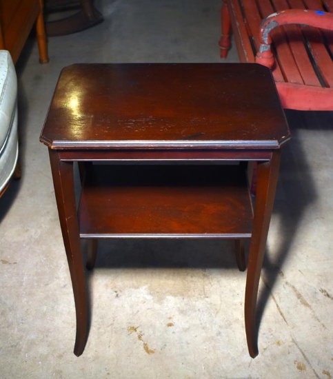 Mahogany Side Table / Occasional Table with Bottom Shelf