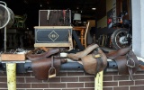 Large Lot of English Riding Gear Including Saddles, Bits, Bridles & Horse Tack with Storage Chest