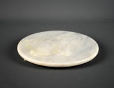 White Marble Round Cheese Plate