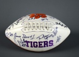 Clemson University Autographed Football, Signed by Players, J Davis, CJ Spiller Era