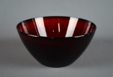 Ruby Red Glass Bowl